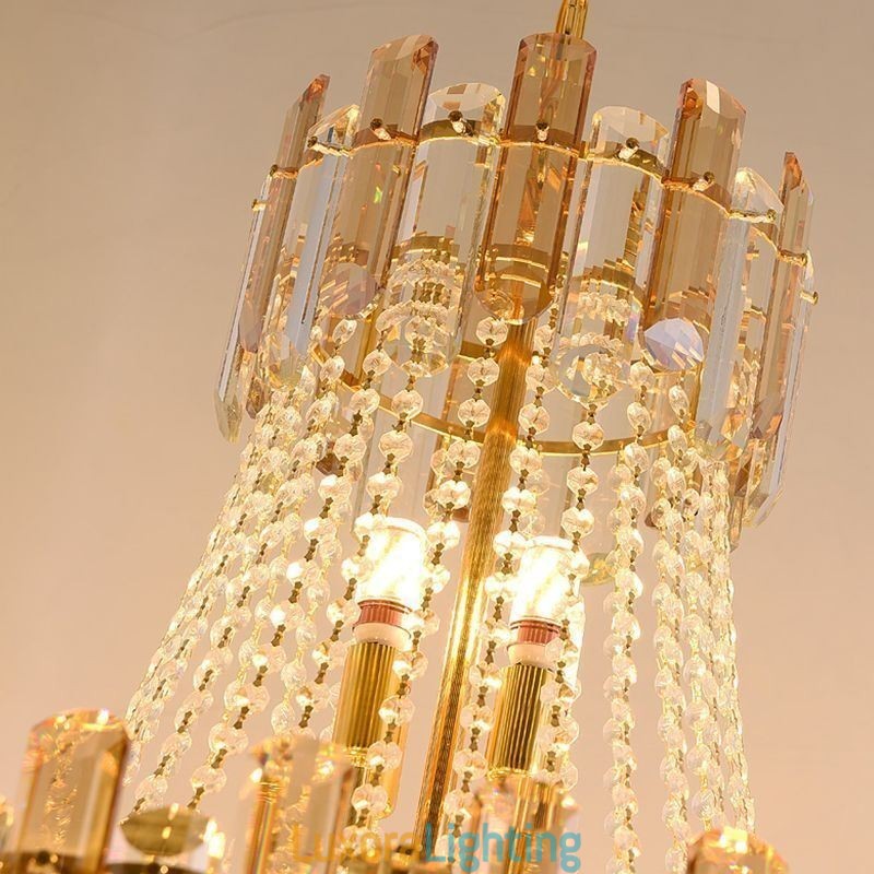 Designer Touch Decorative Modern Crystal Pendant Light Round Ceiling Lighting Fixture