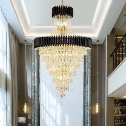 Designer Touch Decorative Modern Crystal Pendant Light Conical Ceiling Lamp