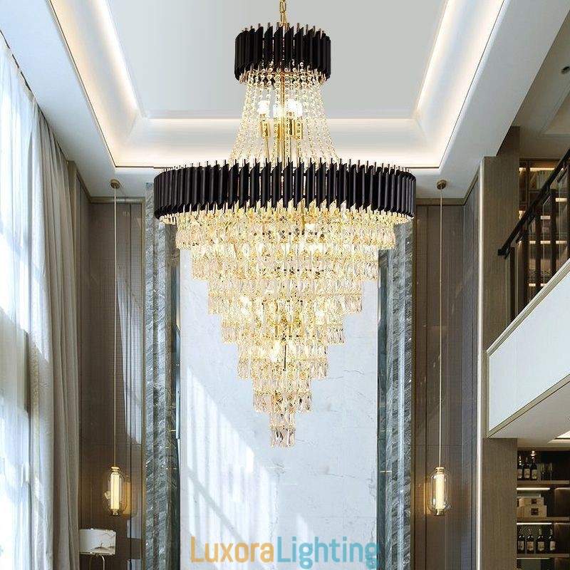 Designer Touch Decorative Modern Crystal Pendant Light Conical Ceiling Lamp