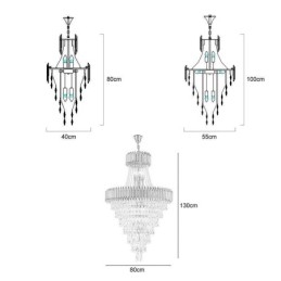 Designer Touch Decorative Modern Crystal Pendant Light Conical Ceiling Lamp