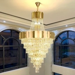 Designer Touch Decorative European Crystal Pendant Light Conical Hanging Lamp