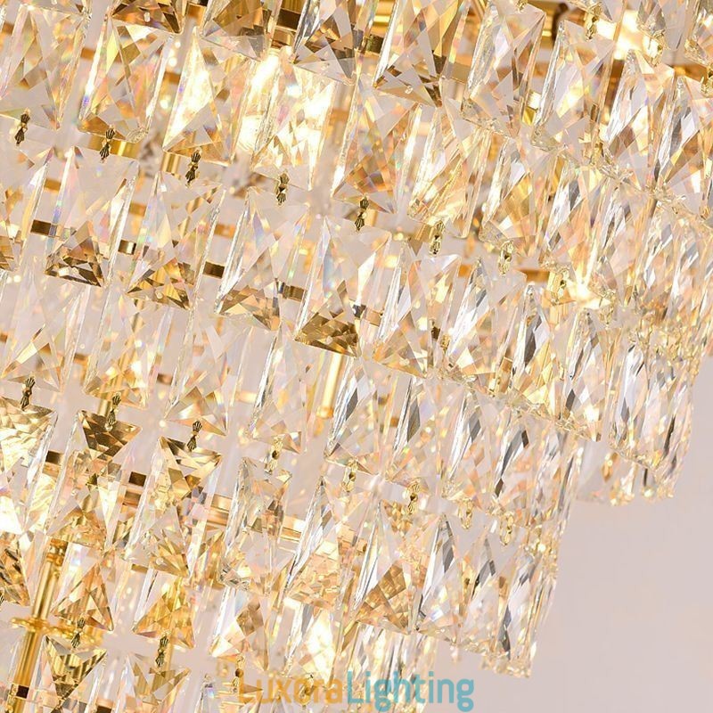 Designer Touch Decorative European Crystal Pendant Light Conical Hanging Lamp