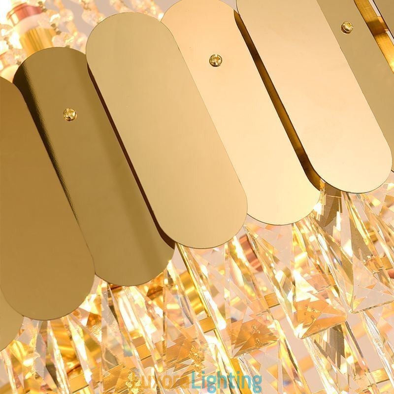 Designer Touch Decorative European Crystal Pendant Light Conical Hanging Lamp