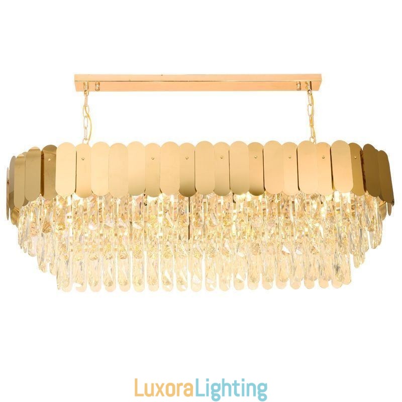 Designer Touch Decorative Crystal Pendant Light Luxury Oval Ceiling Light