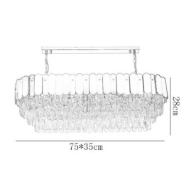 Designer Touch Decorative Crystal Pendant Light Luxury Oval Ceiling Light