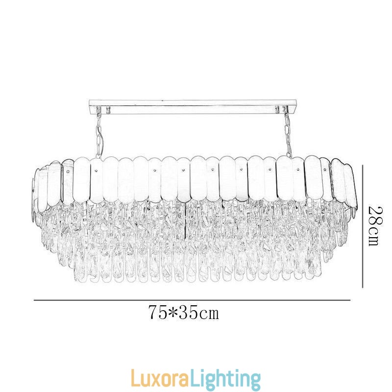 Designer Touch Decorative Crystal Pendant Light Luxury Oval Ceiling Light