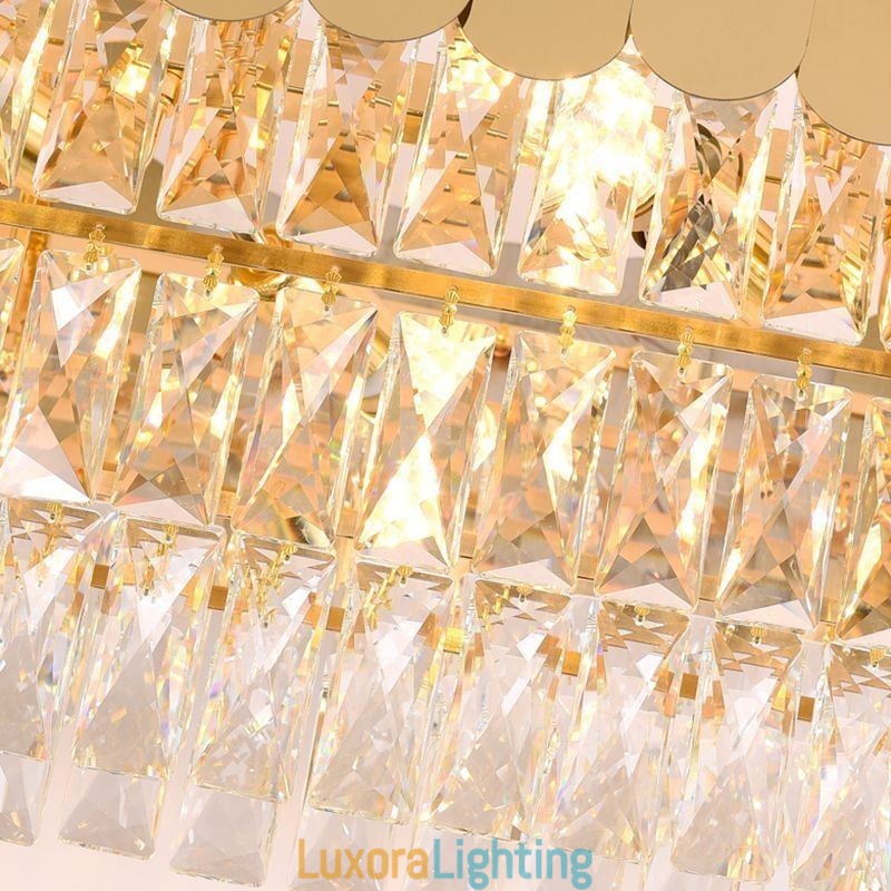 Designer Touch Decorative Crystal Pendant Light Luxury Oval Ceiling Light