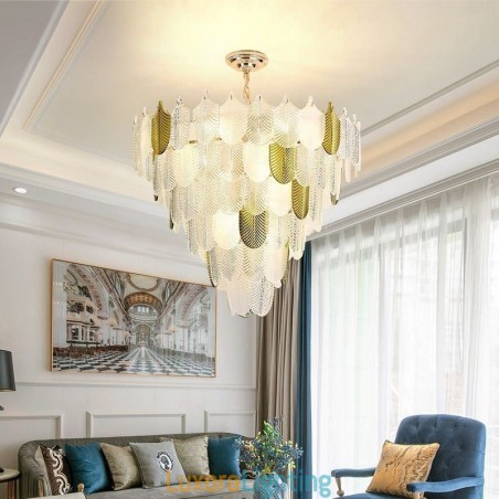 Designer Touch Decorative Crystal Elegant Leaf Pendant Light Ceiling Pendant Light