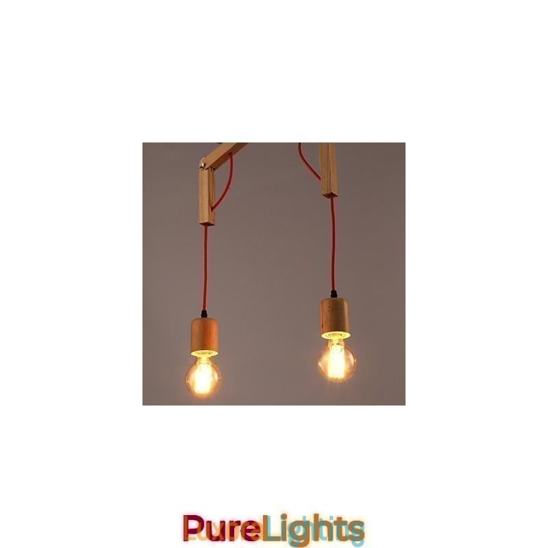 Designer Touch Decorative Chandelier Mini Style Modern Contemporary Wood Bamboo