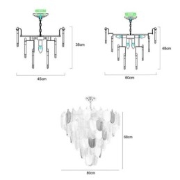 Designer Touch Decorative Crystal Elegant Leaf Pendant Light Ceiling Pendant Light