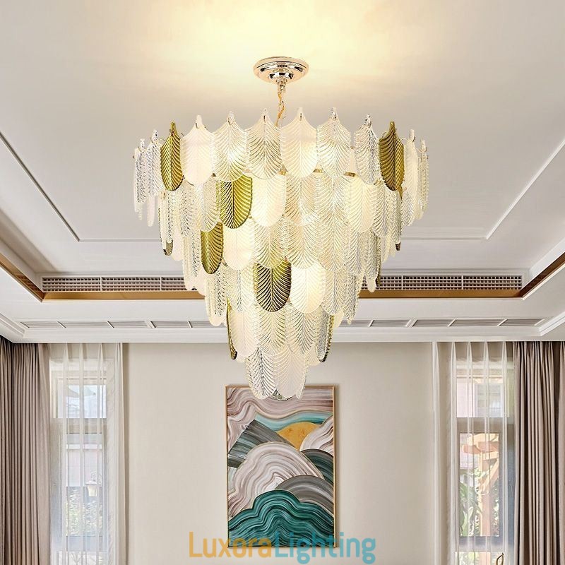 Designer Touch Decorative Crystal Elegant Leaf Pendant Light Ceiling Pendant Light