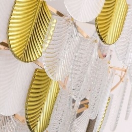 Designer Touch Decorative Crystal Elegant Leaf Pendant Light Ceiling Pendant Light