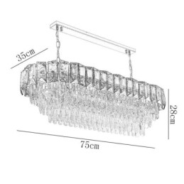 Designer Touch Decorative K9 Crystal Pendant Light Luxury Oval Hanging Light