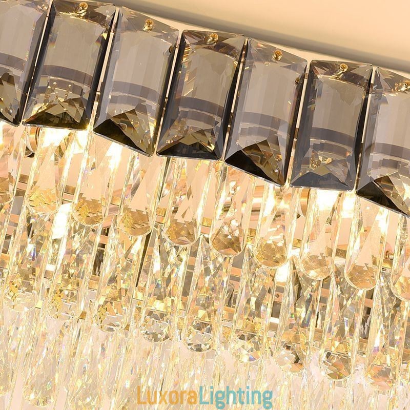 Designer Touch Decorative K9 Crystal Pendant Light Luxury Oval Hanging Light