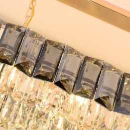 Designer Touch Decorative K9 Crystal Pendant Light Luxury Oval Hanging Light