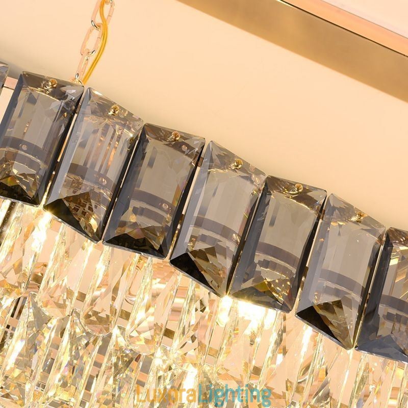 Designer Touch Decorative K9 Crystal Pendant Light Luxury Oval Hanging Light