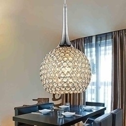 Designer Touch Decorative Modern Contemporary Crystal Chrome Metal Chandelier