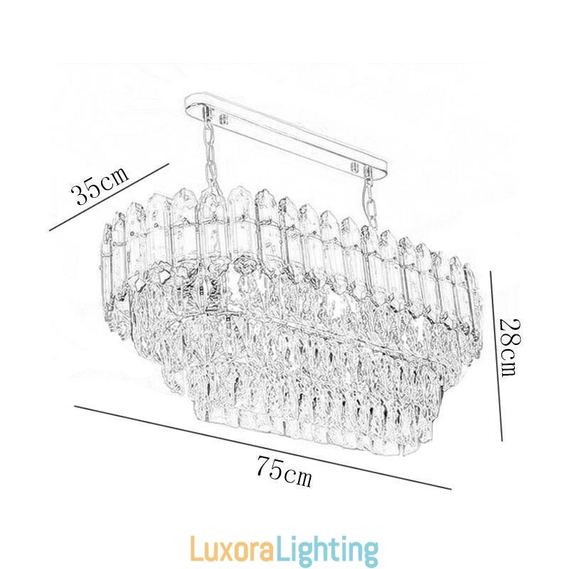 Designer Touch Decorative Modern Crystal Pendant Light Luxury Oval Ceiling Light