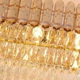 Designer Touch Decorative Modern Crystal Pendant Light Luxury Oval Ceiling Light