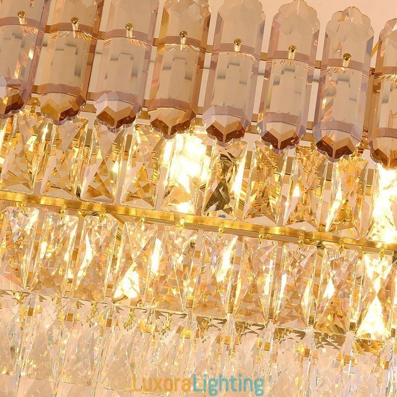 Designer Touch Decorative Modern Crystal Pendant Light Luxury Oval Ceiling Light