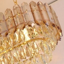 Designer Touch Decorative Modern Crystal Pendant Light Luxury Oval Ceiling Light