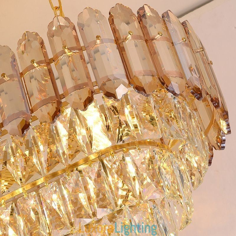 Designer Touch Decorative Modern Crystal Pendant Light Luxury Oval Ceiling Light