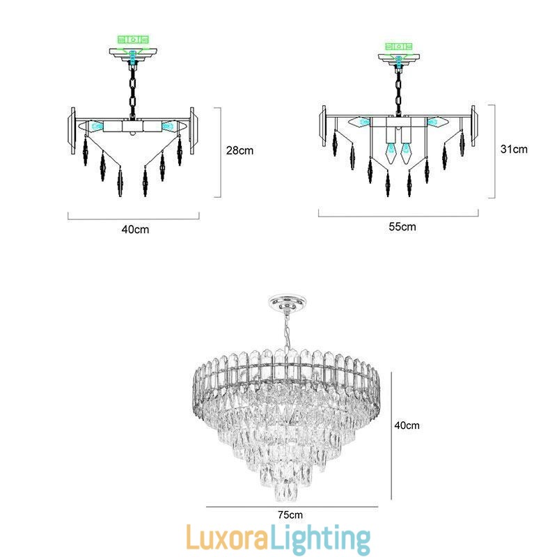 Designer Touch Decorative Modern Crystal Pendant Light Ceiling Lighting Fixture