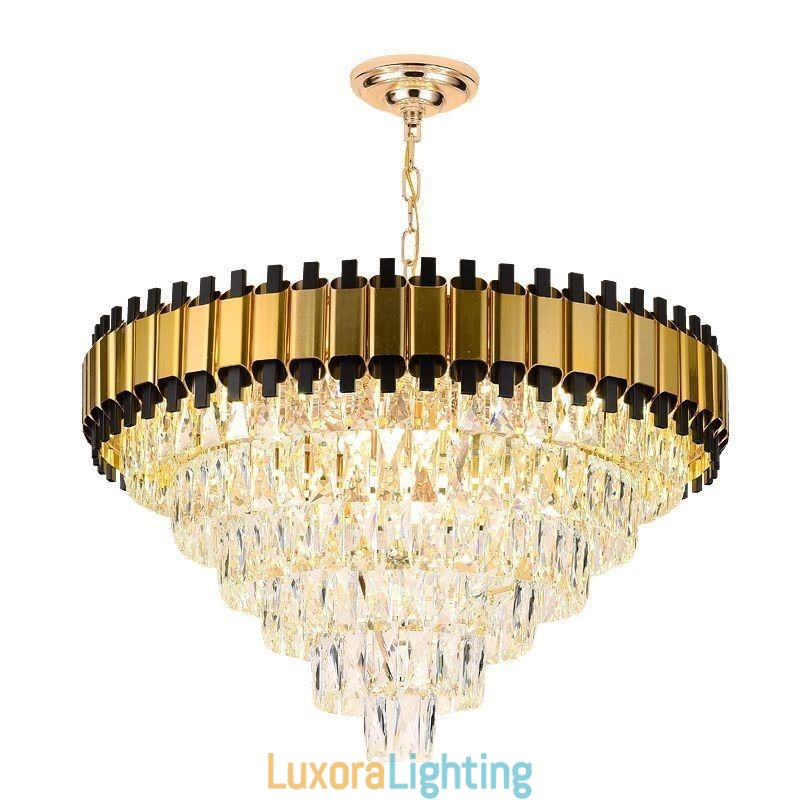 Designer Touch Decorative Luxury Crystal Pendant Light Round Ceiling Lighting
