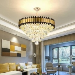 Designer Touch Decorative Luxury Crystal Pendant Light Round Ceiling Lighting