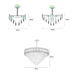 Designer Touch Decorative Luxury Crystal Pendant Light Round Ceiling Lighting