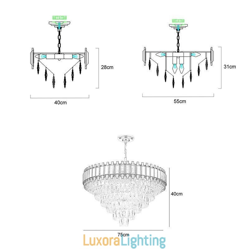 Designer Touch Decorative Luxury Crystal Pendant Light Round Ceiling Lighting