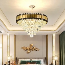 Designer Touch Decorative Luxury Crystal Pendant Light Round Ceiling Lighting