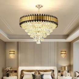 Designer Touch Decorative Luxury Crystal Pendant Light Round Ceiling Lighting