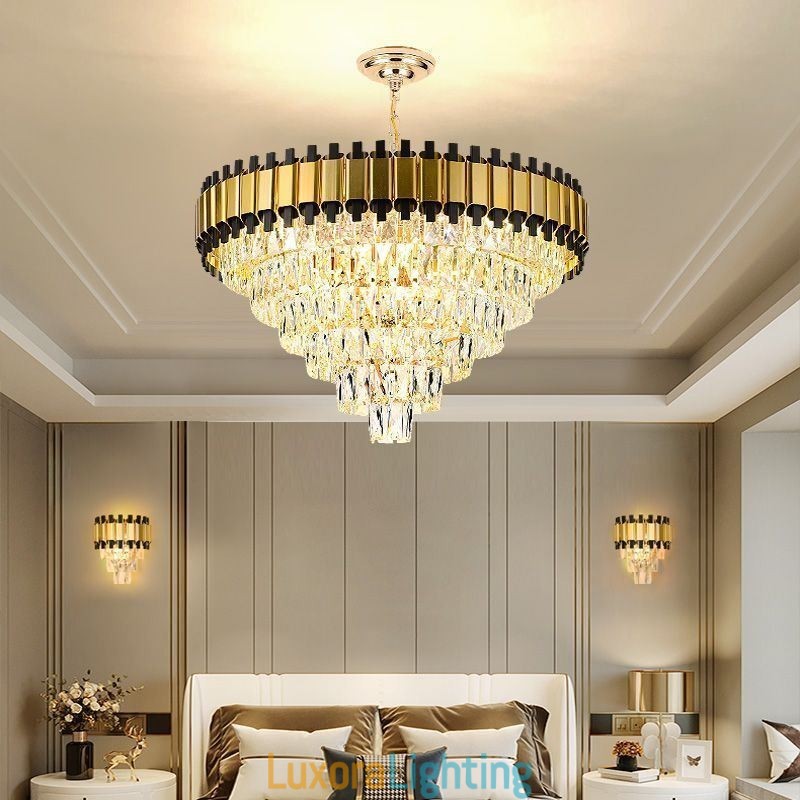 Designer Touch Decorative Luxury Crystal Pendant Light Round Ceiling Lighting