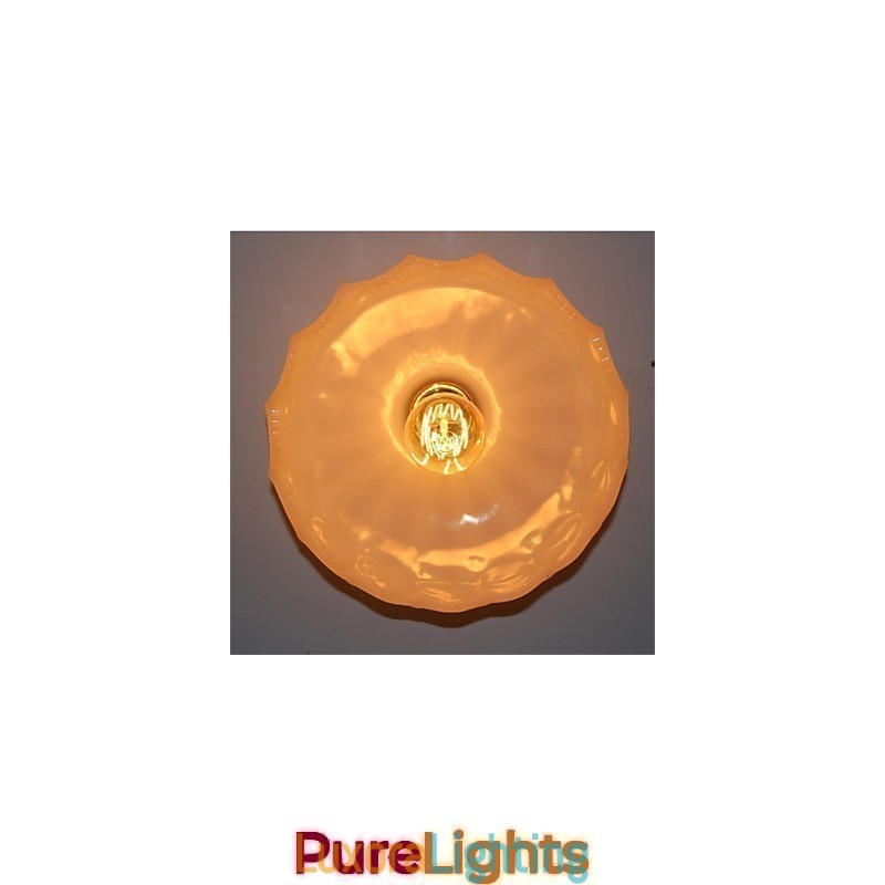 Designer Touch Decorative Imitation Jade Glass Retro 1 Head Lotus Ceiling Light