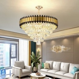 Designer Touch Decorative Luxury Crystal Pendant Light Round Ceiling Lighting