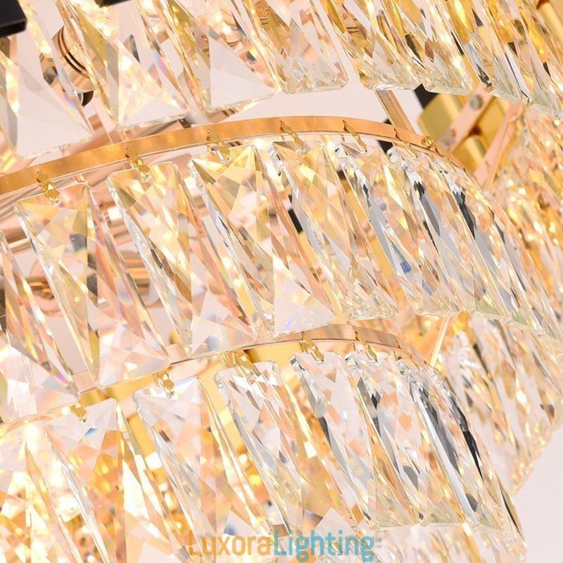 Designer Touch Decorative Luxury Crystal Pendant Light Round Ceiling Lighting