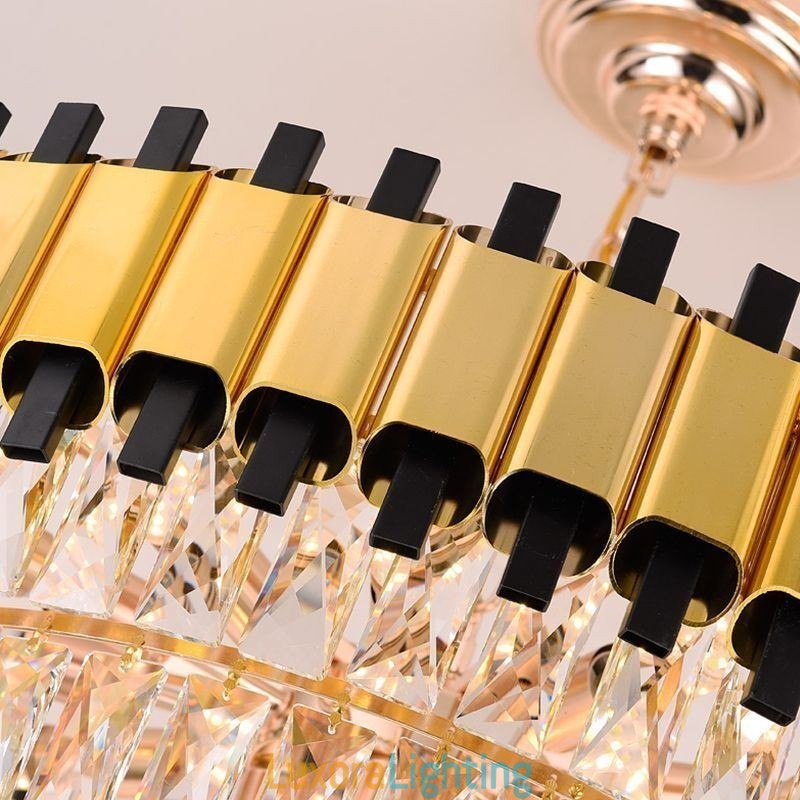 Designer Touch Decorative Luxury Crystal Pendant Light Round Ceiling Lighting