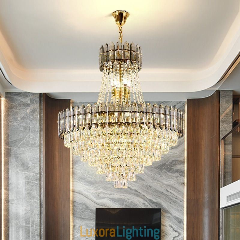 Designer Touch Decorative Modern Gold Crystal Pendant Lighting Hanging Light