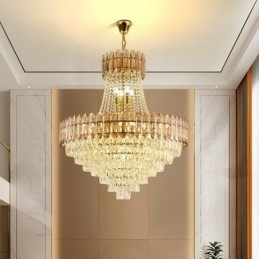 Designer Touch Decorative Modern Gold Crystal Pendant Lighting Hanging Light