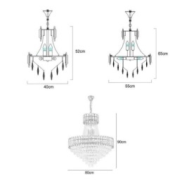 Designer Touch Decorative Modern Gold Crystal Pendant Lighting Hanging Light