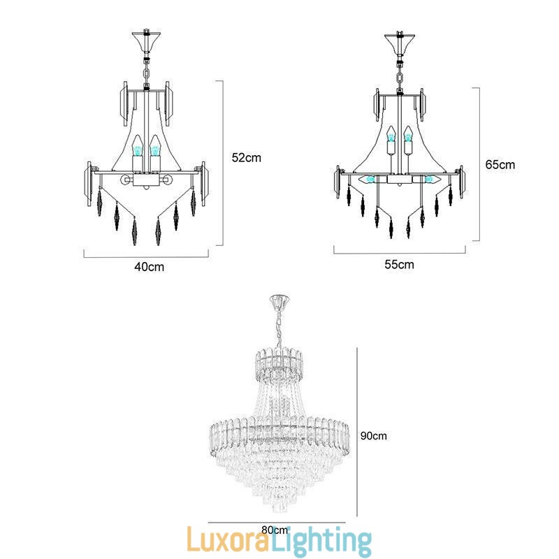 Designer Touch Decorative Modern Gold Crystal Pendant Lighting Hanging Light