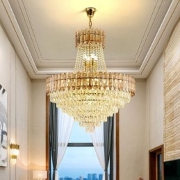 Designer Touch Decorative Modern Gold Crystal Pendant Lighting Hanging Light