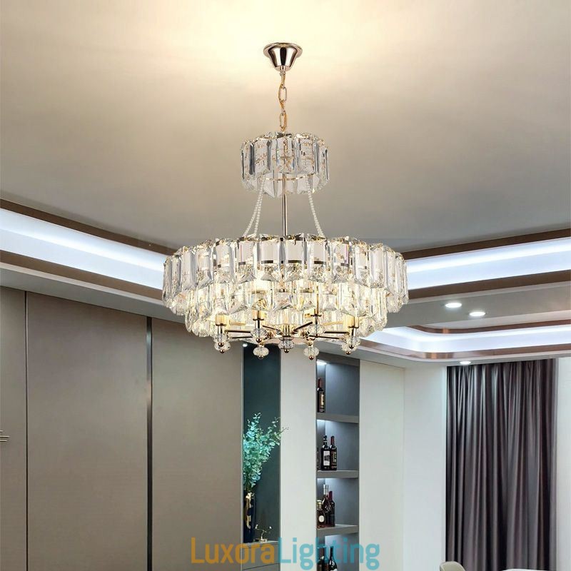 Designer Touch Decorative White Crystal Pendant Light Modern Ceiling Lights Hanging Lights