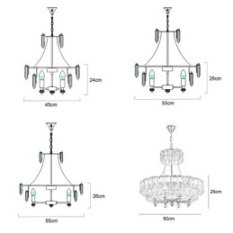 Designer Touch Decorative White Crystal Pendant Light Modern Ceiling Lights Hanging Lights