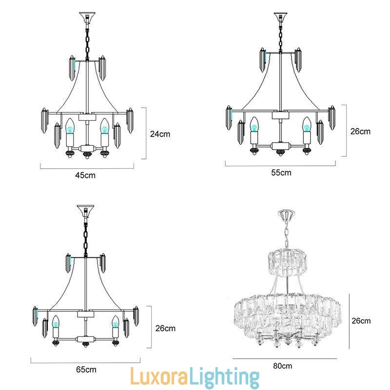 Designer Touch Decorative White Crystal Pendant Light Modern Ceiling Lights Hanging Lights