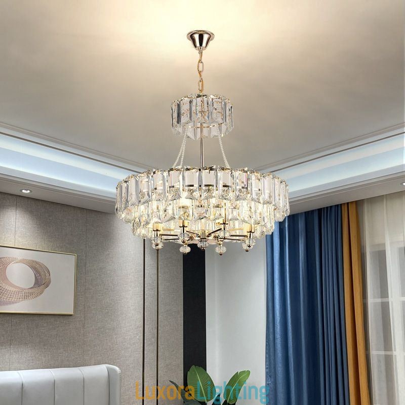 Designer Touch Decorative White Crystal Pendant Light Modern Ceiling Lights Hanging Lights
