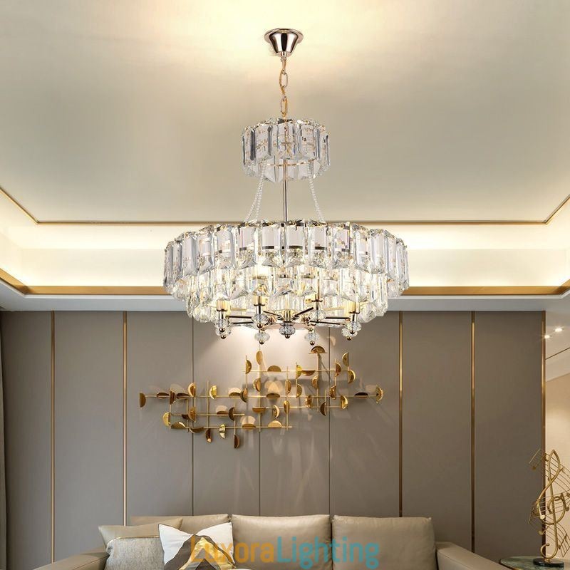 Designer Touch Decorative White Crystal Pendant Light Modern Ceiling Lights Hanging Lights