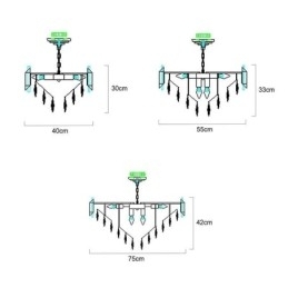 Designer Touch Decorative Luxury Crystal Pendant Light Ceiling Light 6 9 12 Lights