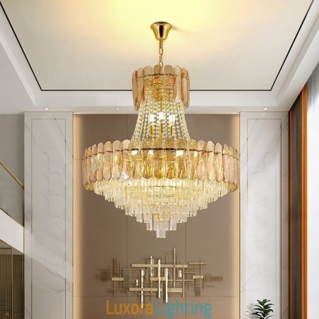 Designer Touch Decorative European Crystal Pendant Light Contemporary Ceiling Lamp